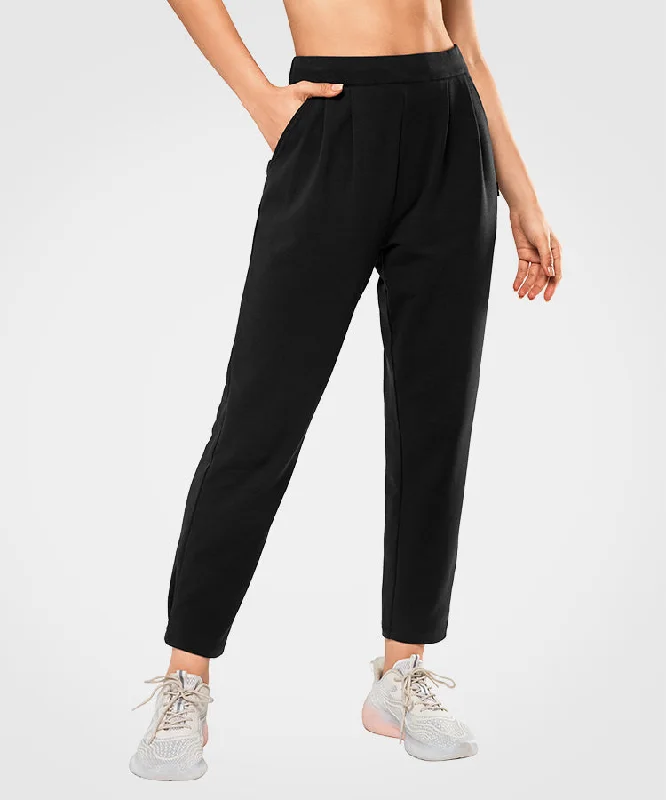 Fashionable Women's Wardrobe Anywhere Pockets Pleated Track Pants | Women's Sports Pants