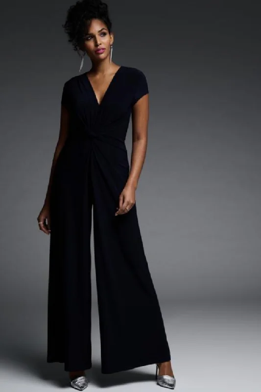 Minimalist Style Twist Front Wide Leg Jumpsuit