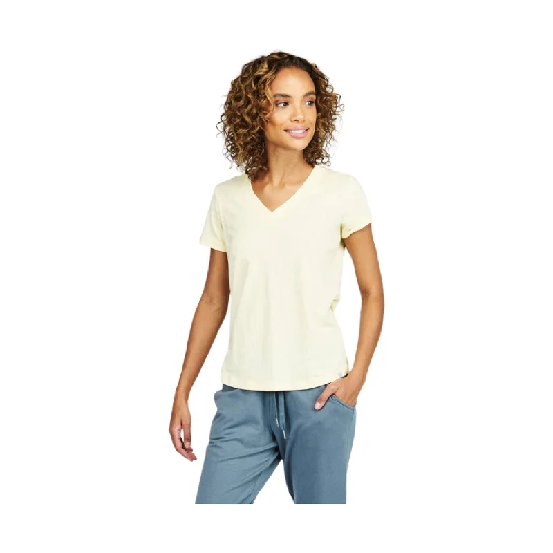 Runway Inspired Wear Tasc Women's Nola V Neck Tee - Daisy Yellow - ONLINE STORE CREDIT/EXCHANGE ONLY